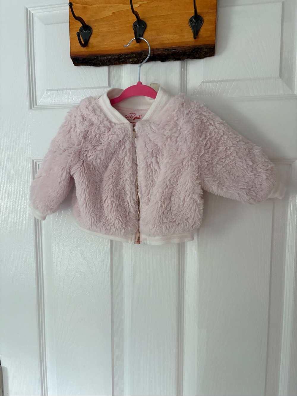 Cat & Jack Pale Pink Faux-Fur Puffer Jacket